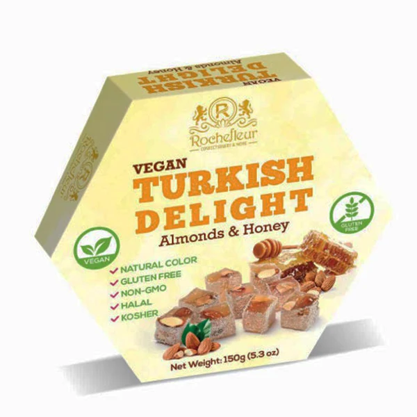 Rochefleur - Vegan Turkish Delights Almond & Honey 8x150 GR