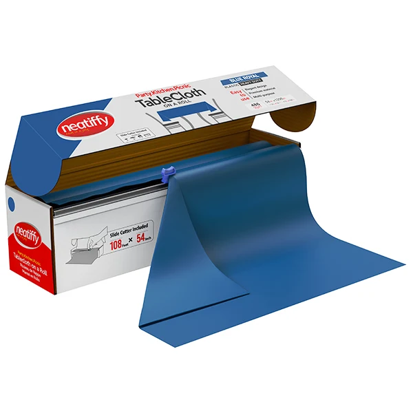 Neatiffy - Royal Blue Tablecloth 54INx108FT 9x1 Roll