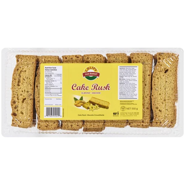 Crispy - Cake Rusk Almond 14x550 GR