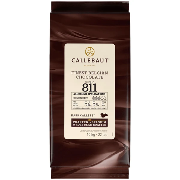 Callebaut - 54.5% Semi Sweet Chocolate Callets 811-Nv-595 2x10 KG