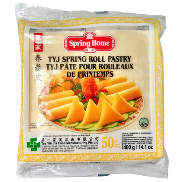 Tyj - 6IN Spring Roll Pastry- 50 Sheets 400GR