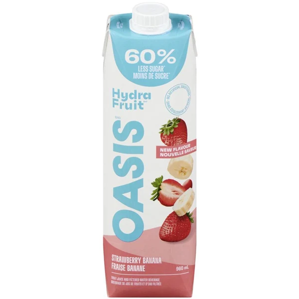 Oasis - Hydrafruit Strawberry Banana Juice 12x960 ML 12x960ML