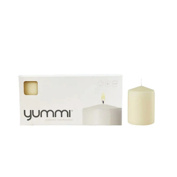 Yummi - Pillar Candle 2.8X4IN Ivory 4X3EA
