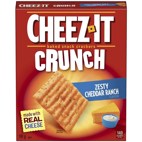 Kelloggs - Cheez It Zesty Cheddar Ranch Cracker 12x191 GR