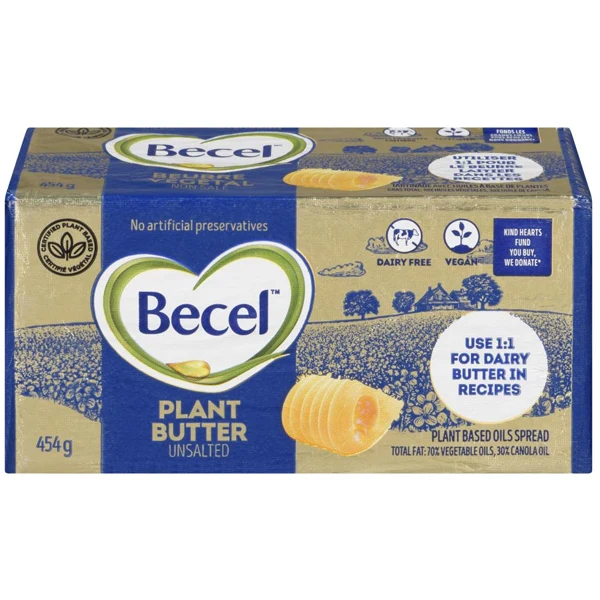 Becel - Unsalted Plant Based Butter 12x454 12x454GR