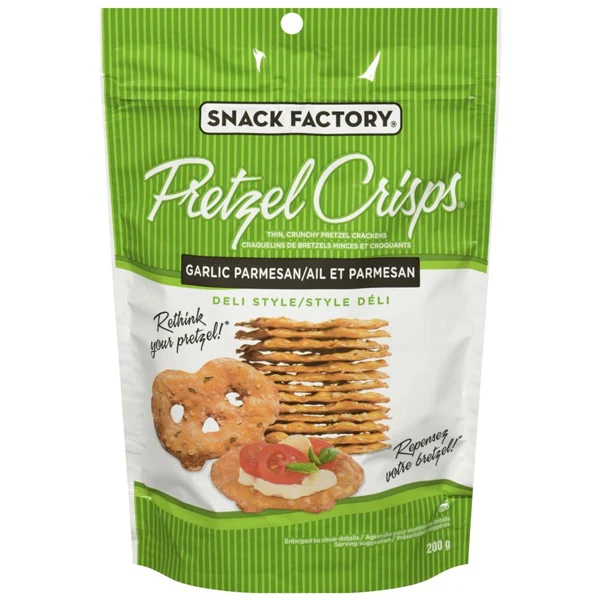 Snack Factory - Pretzel Crisps Garlic Parmesan 12x200 GR