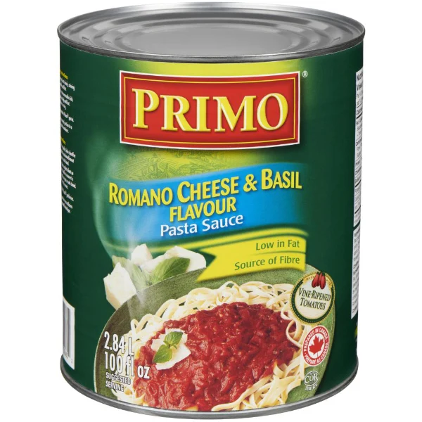 Primo - Pasta Sauce Romano Cheese & Basil 6x2.84 LT