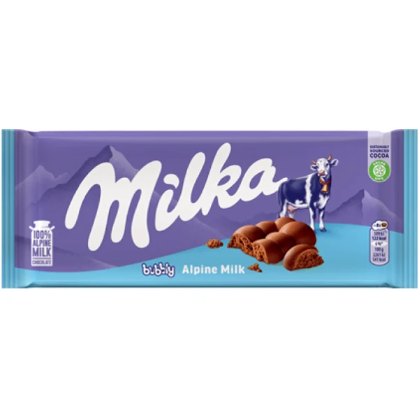 Milka - Bubbly Alpine Milk Chocolate 90GR