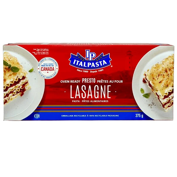 Italpasta - Lasagna Oven-Ready 12x375 GR