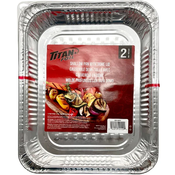 Titan - Shallow Aluminum Pan With Dome Lid 24x EA