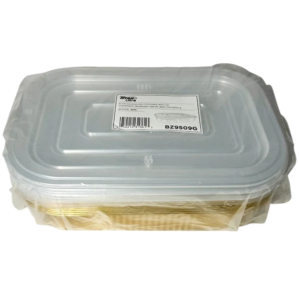 Titan - 32OZ Gold Silver Containers W Lids 10EA