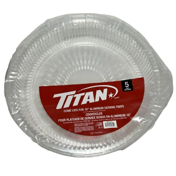Titan - 16IN Dome Lids For Aluminum Serving Trays 5CT