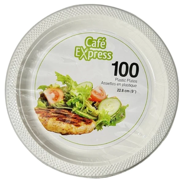 Cafe Express - 9IN Heavy Duty Plates 10x100 CT