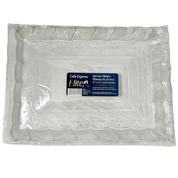 Elite - Clear Serving Tray 9x13IN 1 PK