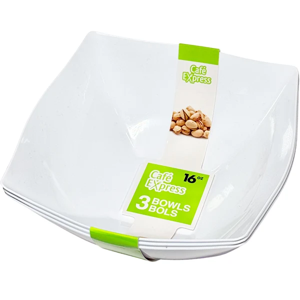 Cafe Express - Square Bowls White 16 OZ 24x3 EA
