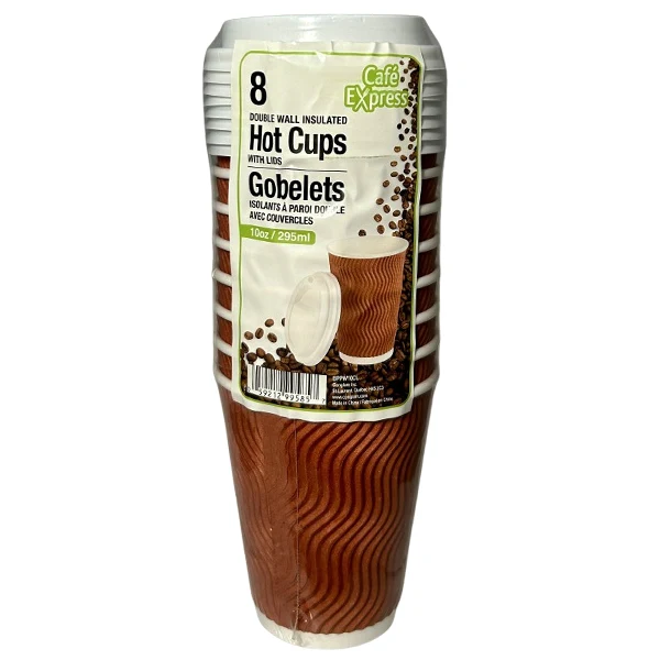 Cafe Express - 10OZ Hot Cup With Lid 24x8 PK