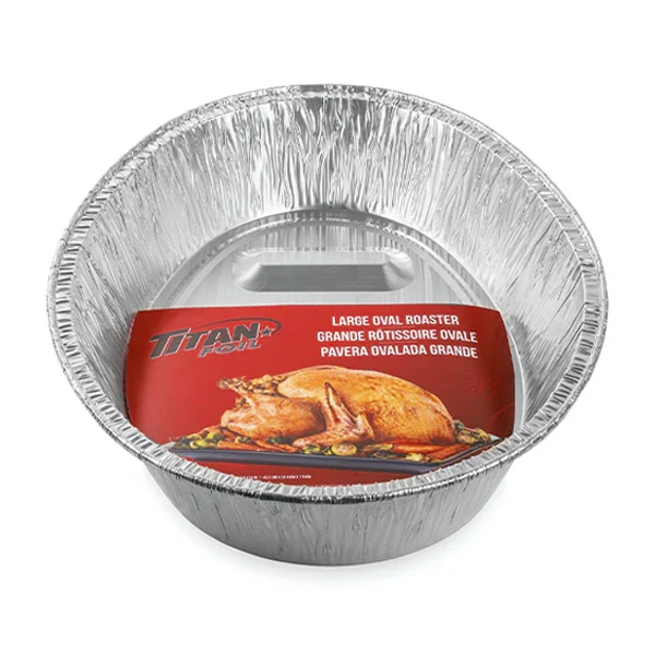 Titan - Foil Large Aluminum Oval Roaster 24x1 PK