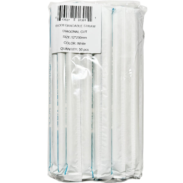 Tea Choice - 12IN Biodegradable Straw 230MM White 50CT