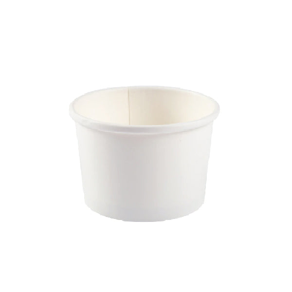 Maher - 8oz White Food Container Double Coated 50 PK