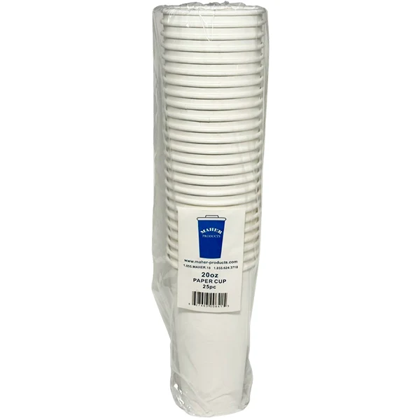 Maher - 20oz White Paper Cup 25 PK