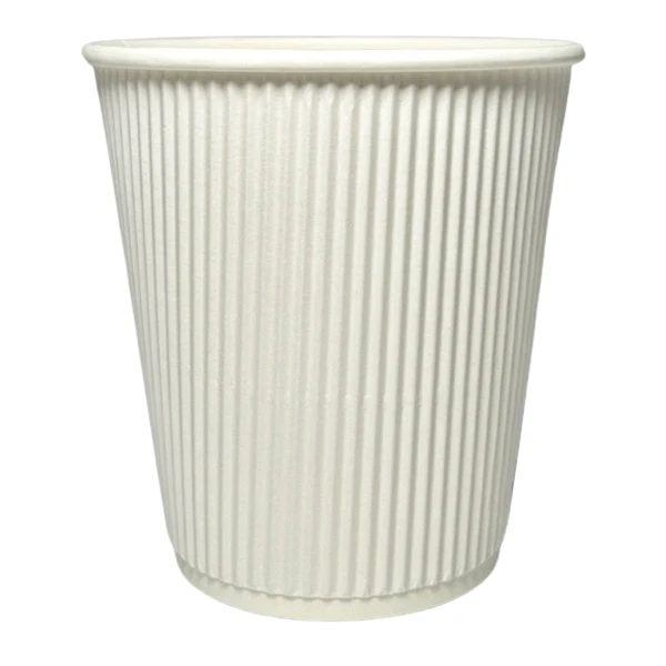 Maher Products - 12oz White Ripple Wall Cup 25 PK