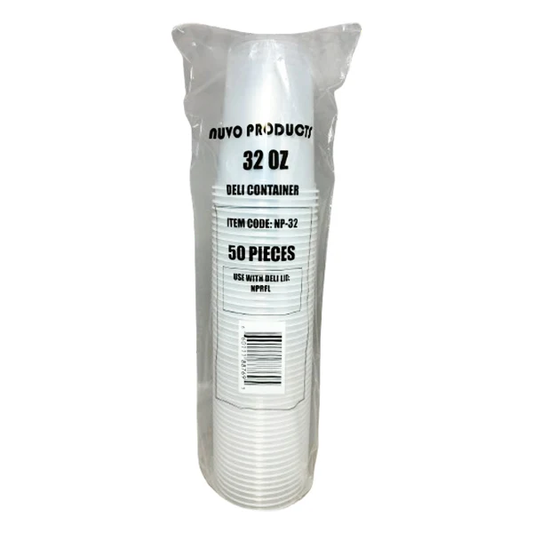 Nuvo - 32OZ Round Deli Container 50EA