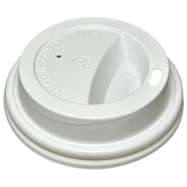 E2E - 80mm White Dome Ps Hot Lid 50EA