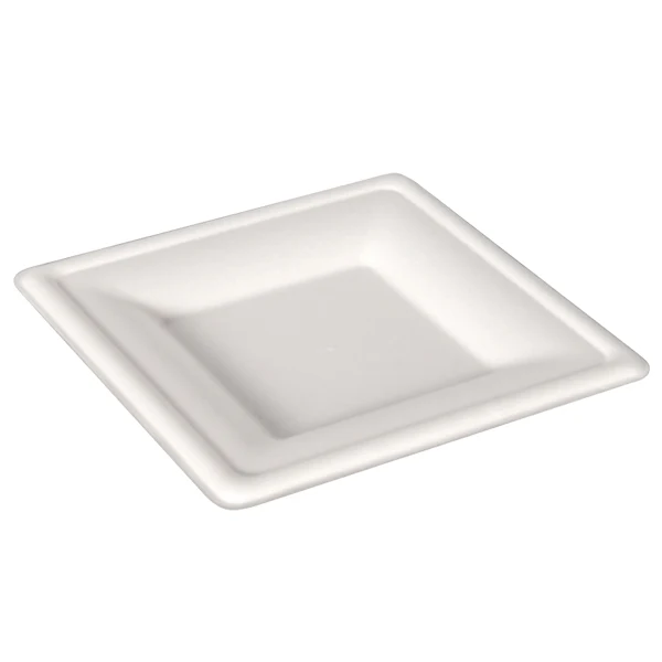 New Wave - Bamboo 8" Bagasse Square Plates 50EA