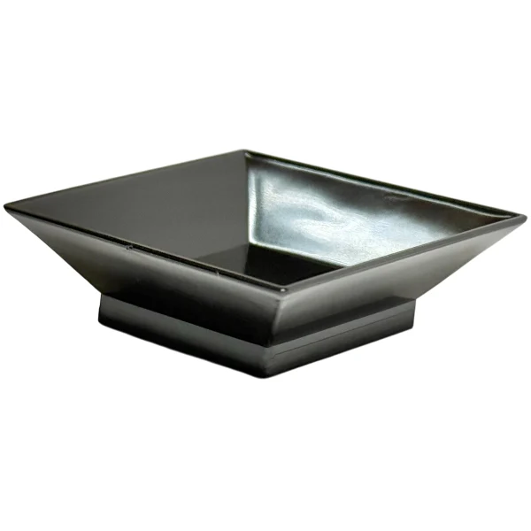 Party Couture - Black Mini Square Plates 2.5IN 12EA
