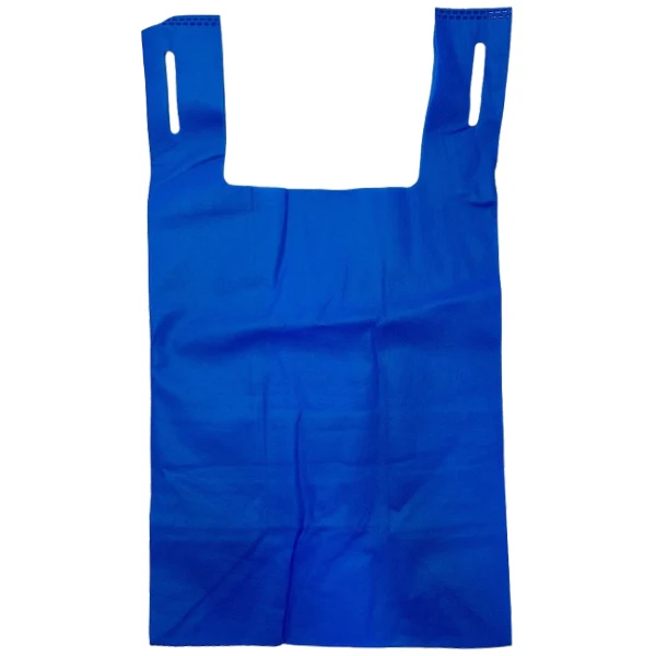 Petro Plastics - Reuseable Blue Print Non-Woven T Shirt Bag 50PK