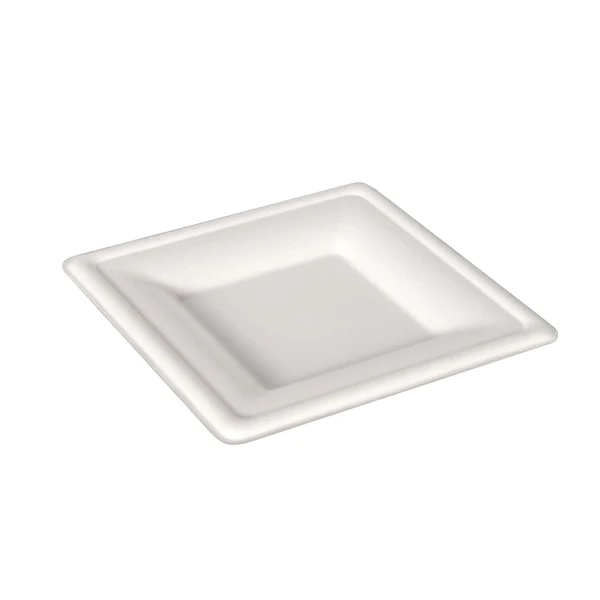 New Wave - Bamboo 6" Bagasse Square Plates 10x50 EA