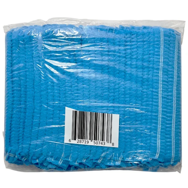 Safe-T Wear - 21IN Blue Pleated Hairnet 10x100 PK