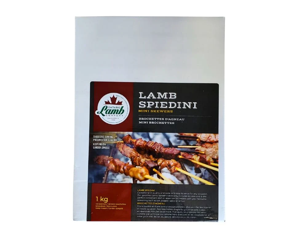 Beef Factory - Ontario Lamb Spiedini - Skewers - 40 Count — Case (8 x 1 KG)