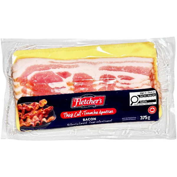 Fletcher - Naturally Smoked Bacon Thick Cut 375GR