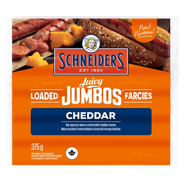 Schneiders - Juicy Jumbos Cheddar 12x375 GR