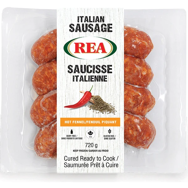 Rea - Frozen Hot Fennel Sausages 8x720 GR
