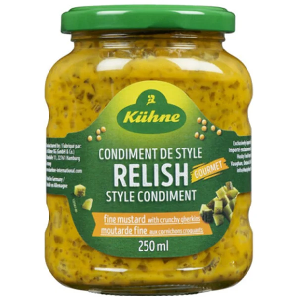 Kuhne - Fine Mustard Gourmet Relish 250ML