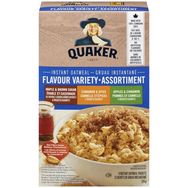 Quaker - Family Variety 3 Flv Instant 8PACK 314GR