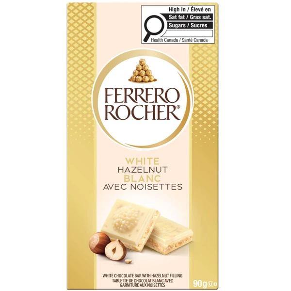 Ferrero - Rocher White Hazelnut Bar 90GR