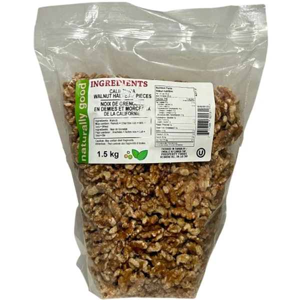Naturally Good - Walnut Halves And Pcs 2x1.5KG