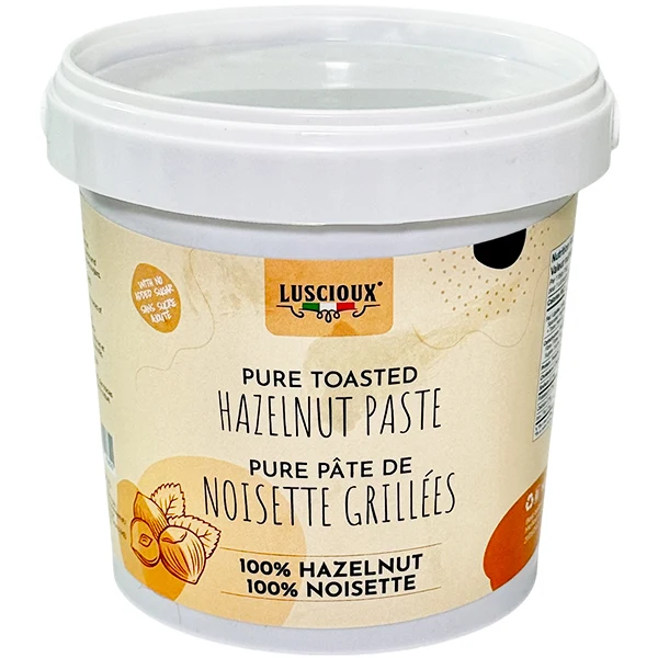 Luscioux - Pure Toasted Hazelnut Paste 1KG