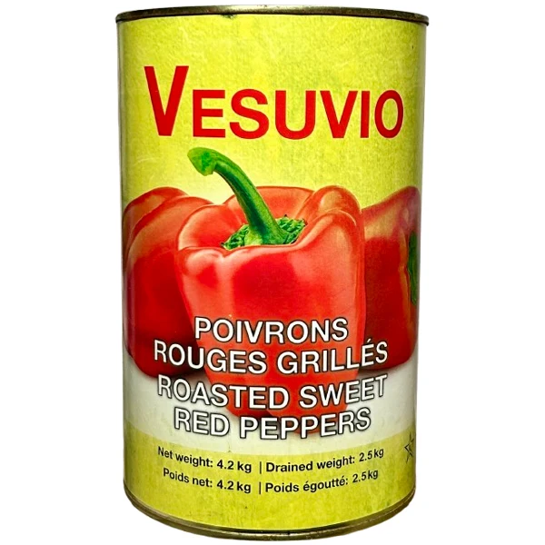 Vesuvio - Roasted Red Whole Peppers 3x4.2 KG