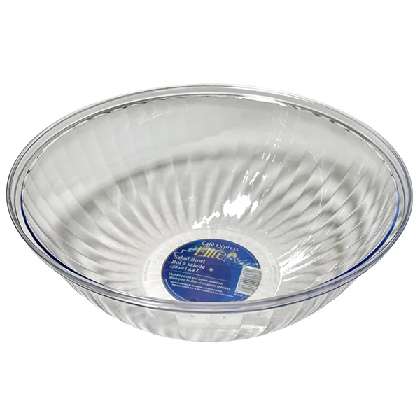 C.E.Elite - Clear Polstyrene Salad Bowl 150OZ