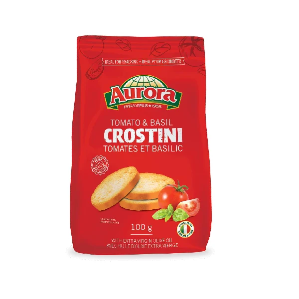 Aurora - Crostini Tomato And Basil 10x100 GR