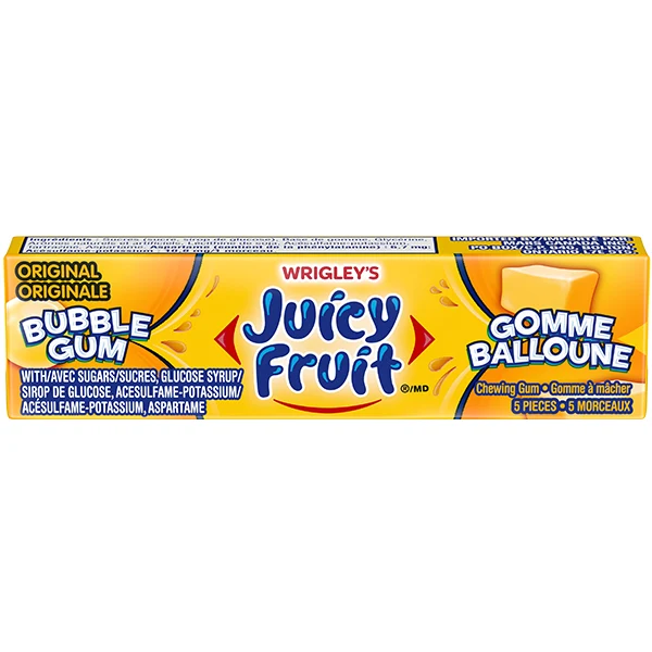 Juicy Fruit - Original Bubble Gum Chunks 12x18x5 PC