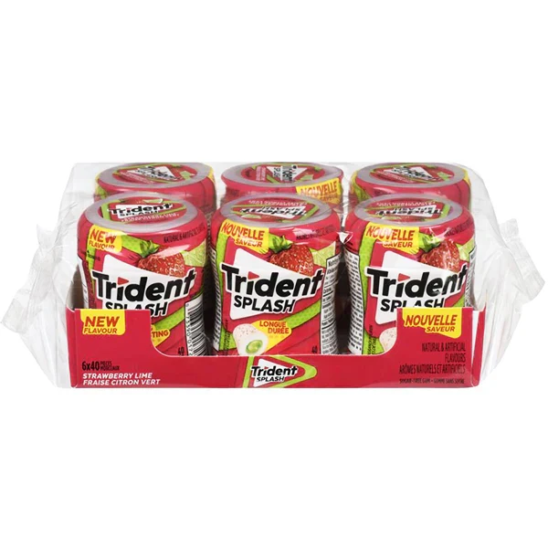 Trident - Splash Strawberry & Lime Bottles 6x6x40PC