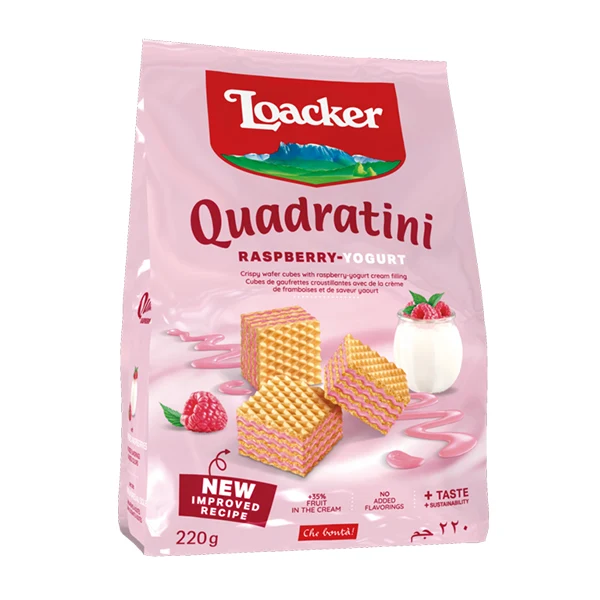 Loacker - Quadratini Raspberry Yogurt 6x220 GR