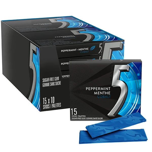 5 Gum - Cobalt Peppermint Stick 10x15 EA