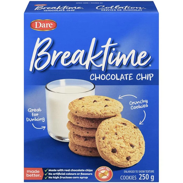 Dare - Breaktime Chocolate Chip 12x250 GR