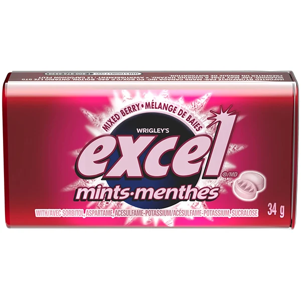 Excel - Mints Mixed Berry 12x8x34 GR